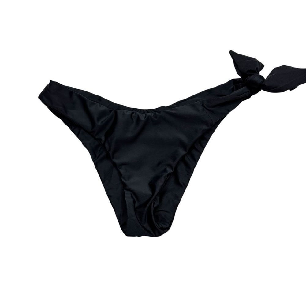 Ladies Keva J Brand Black Side Tie Bikini Bottoms Size Medium
